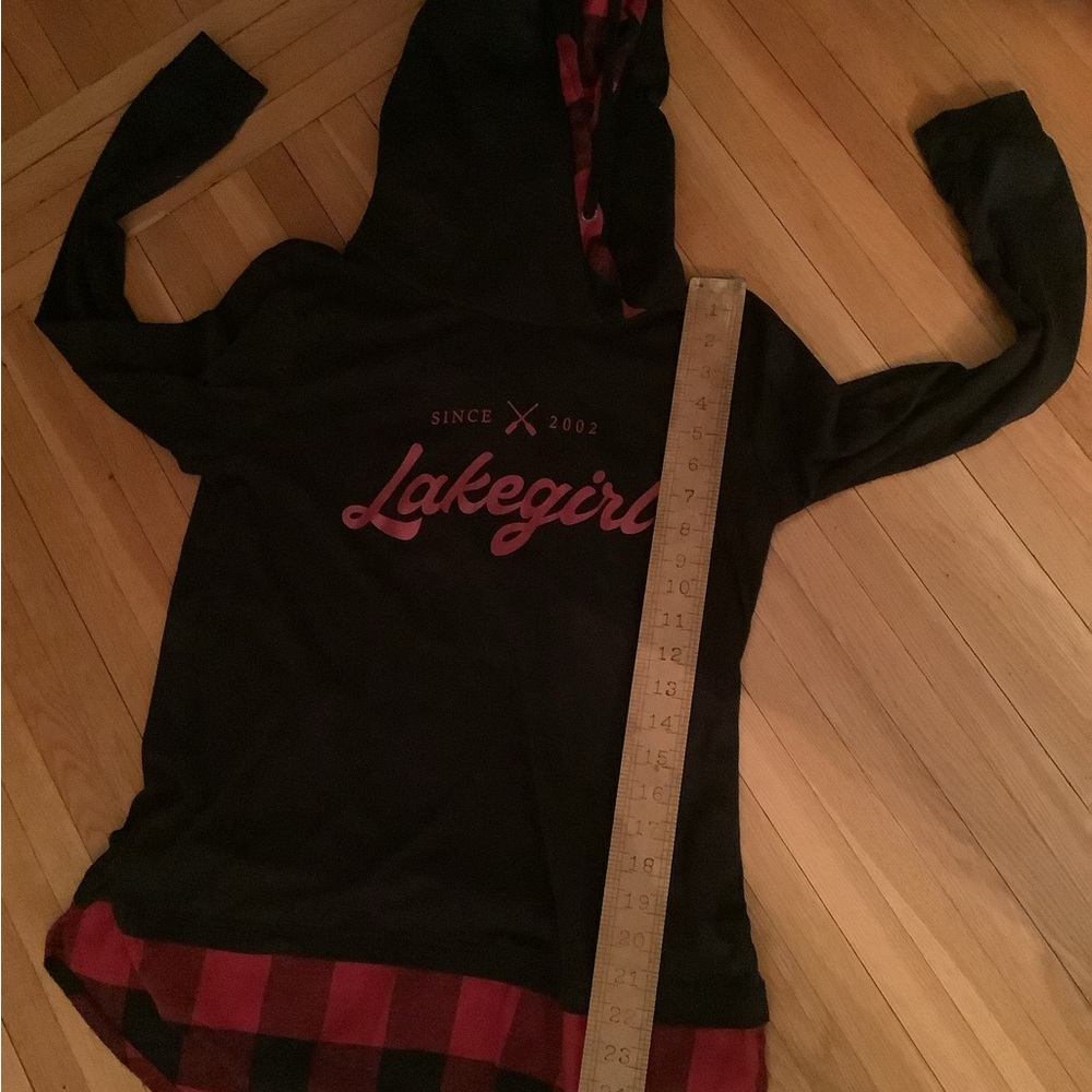 Lakegirl Women's Black and Red Hoodie Tunic - Picture 7 of 7